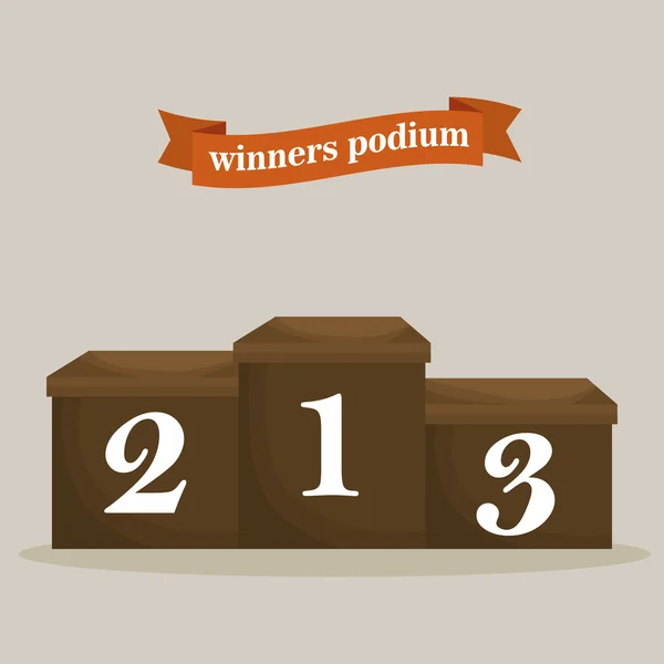 Championship podium numbers  icon — Stock Vector