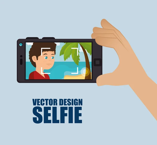 Fotografia selfie stile isolato — Vettoriale Stock
