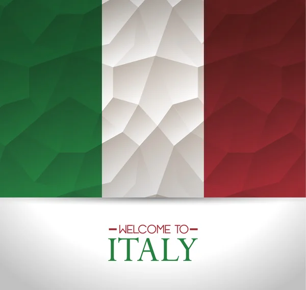 Ikona na białym tle flaga Włochy — Wektor stockowy