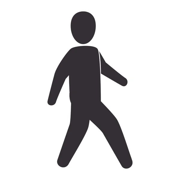 Emberi férfi gyaloglás — Stock Vector