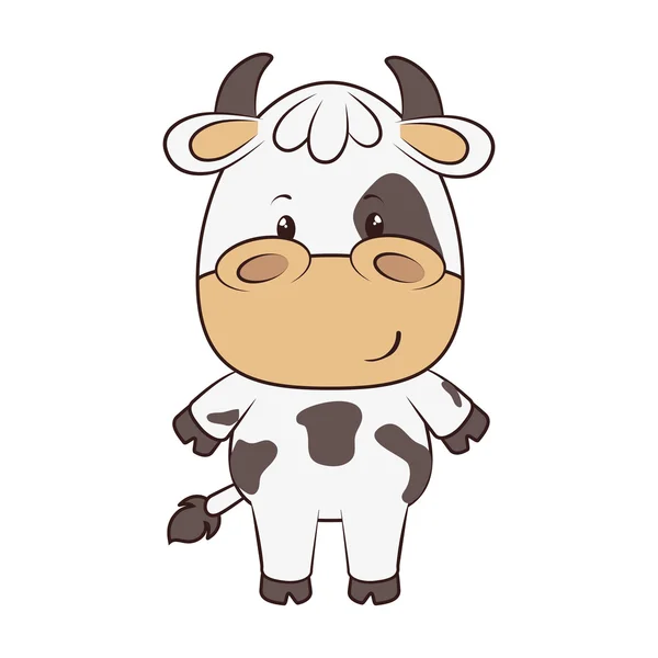 Vache animal dessin animé — Image vectorielle