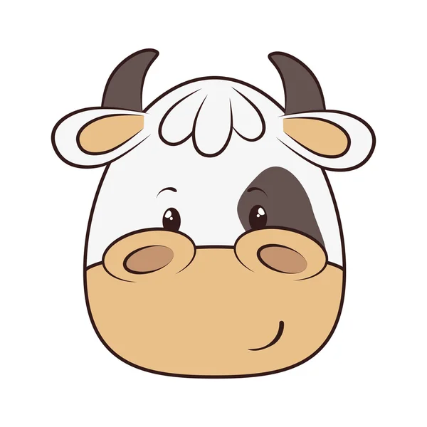 Animal de vaca de dibujos animados — Vector de stock