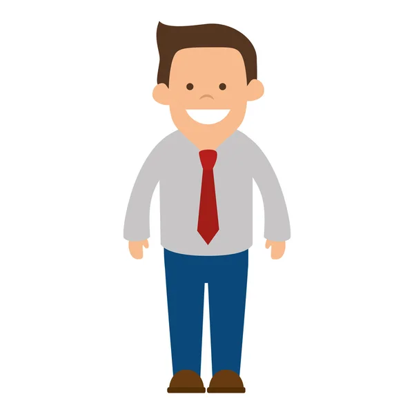 Hombre con traje y corbata — Vector de stock