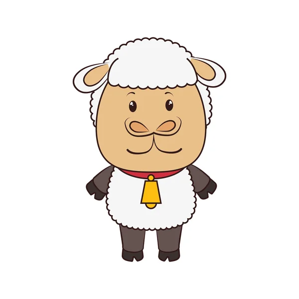 Dibujos animados de animales de oveja — Vector de stock