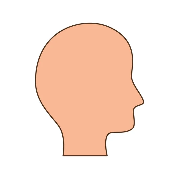 人間の頭のプロフィール — ストックベクタ