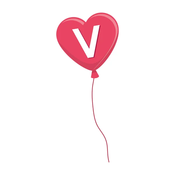 Μπαλόνι καρδιά αγάπη σχεδιασμό — Διανυσματικό Αρχείο