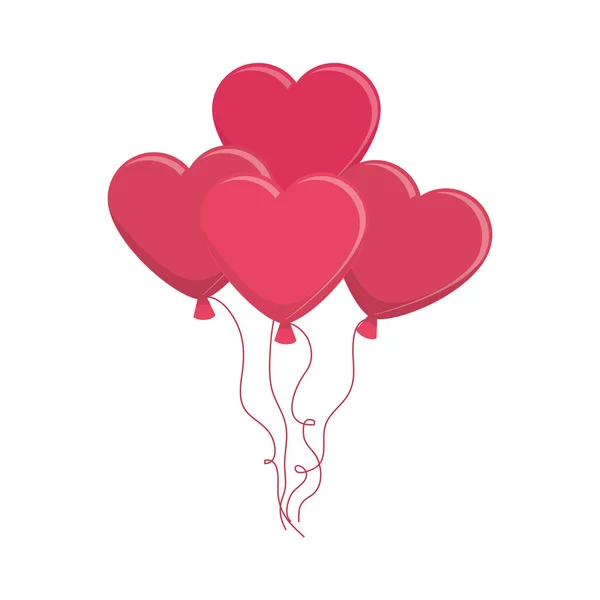 Coeur amour ballon — Image vectorielle