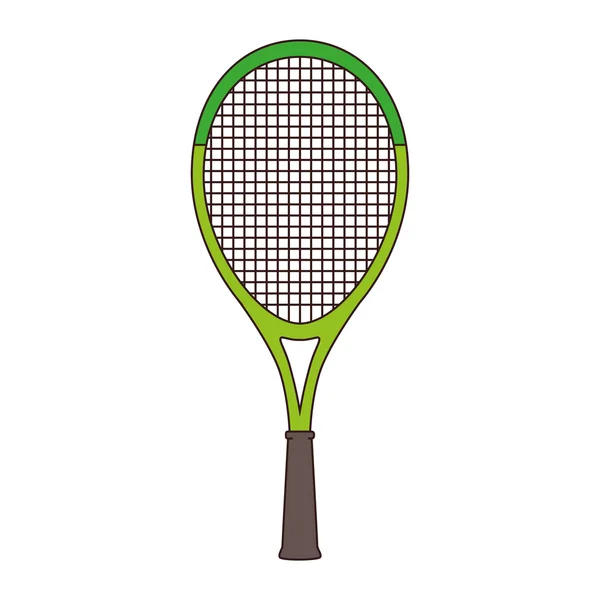 Raqueta tenis equipo deportivo — Vector de stock