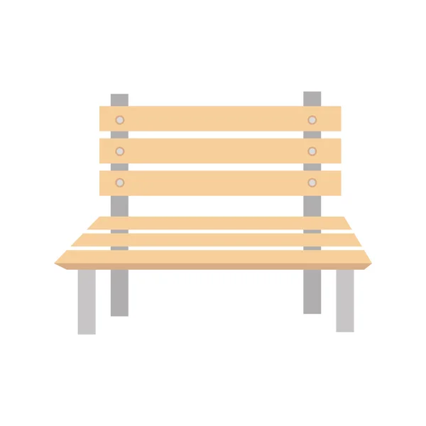 Chaise banc en bois — Image vectorielle