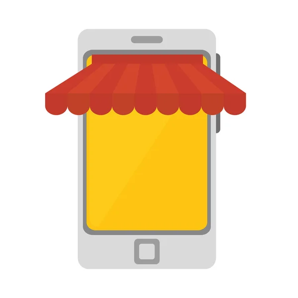 Chytrý telefon store nakupování online — Stockový vektor