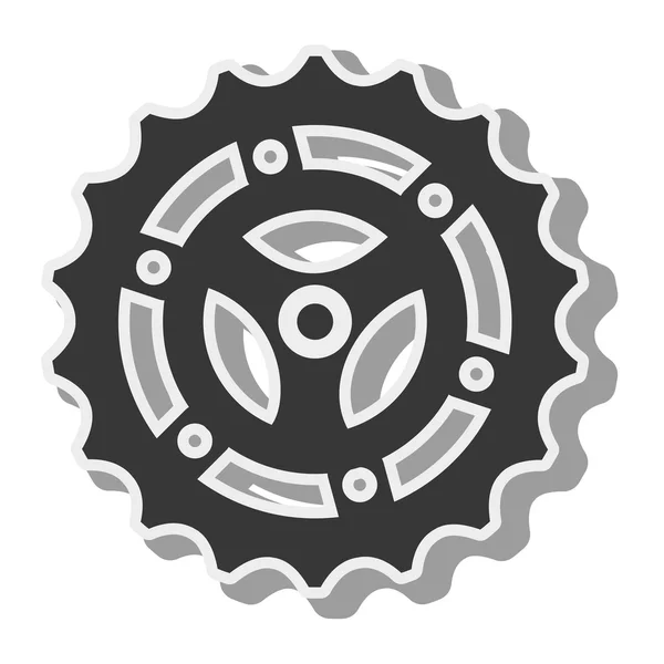 Roda de bicicleta de engrenagem — Vetor de Stock