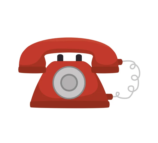 Red retro telephone — Stock Vector