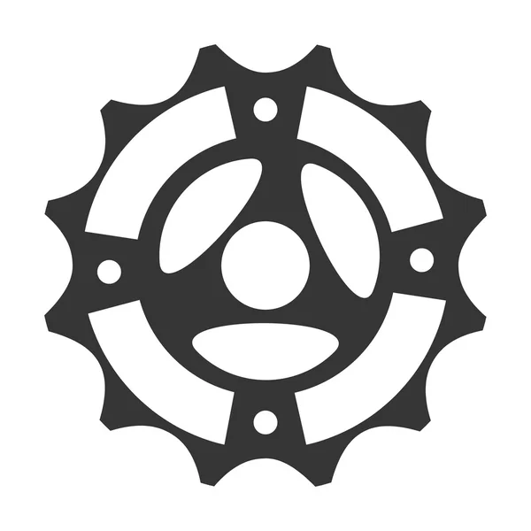 Gear bike wheel — Stock Vector