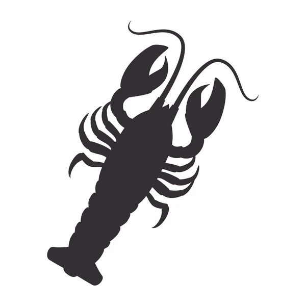 Lobster laut hewan - Stok Vektor