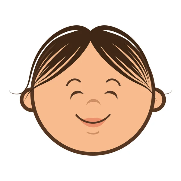子供笑顔漫画 — ストックベクタ