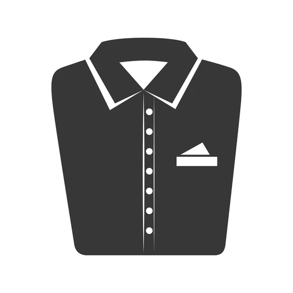 Camisa doblada lavandería — Vector de stock