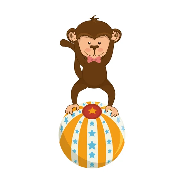 Monkey animal cartoon — Stock Vector