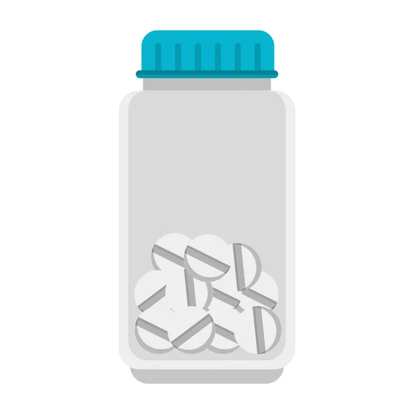 Пляшка медичної медицини таблетки — стоковий вектор