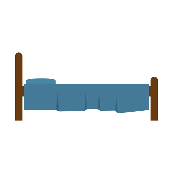Lit meubles confortables — Image vectorielle