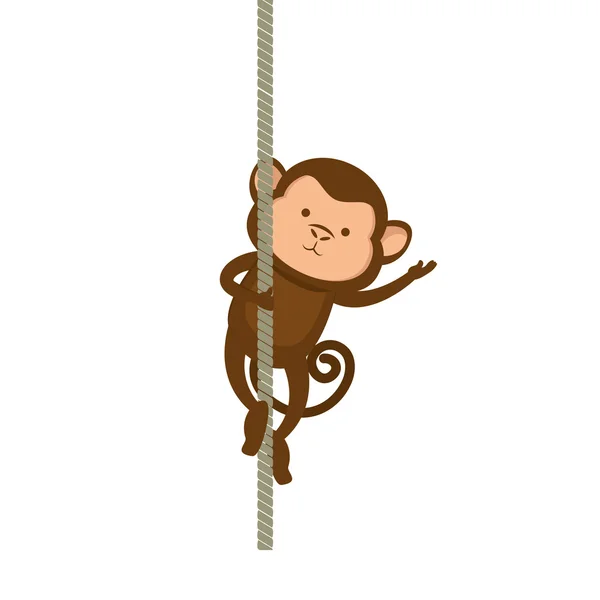 Desenho animado animal de macaco — Vetor de Stock