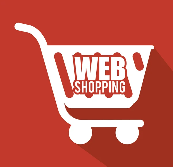 Web shopping e-commerce icona online — Vettoriale Stock