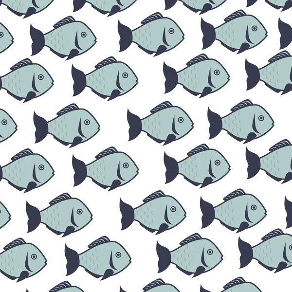 Fish background decoration — Stock Vector