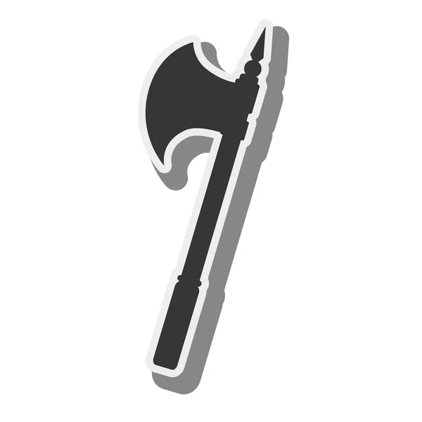 Halberd axe medieval weapon — Stock Vector