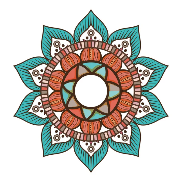 Mandala bohemien decorazione etnica — Vettoriale Stock