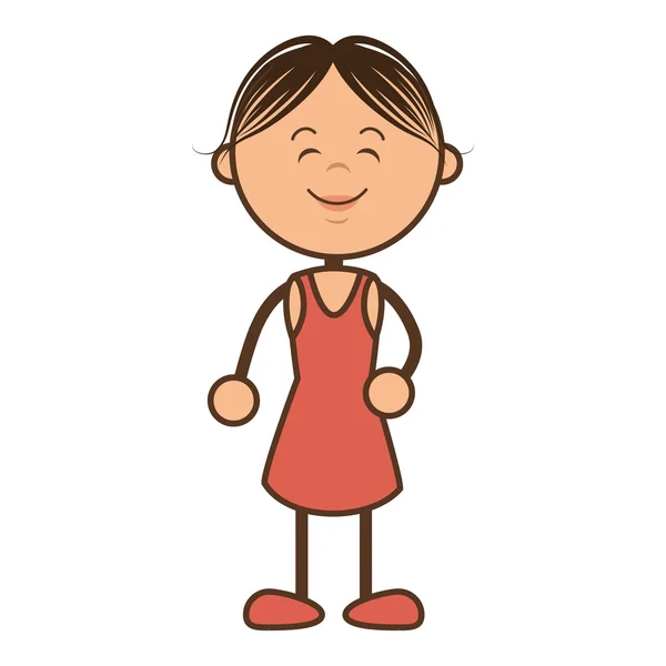 Bambino sorridente cartone animato — Vettoriale Stock