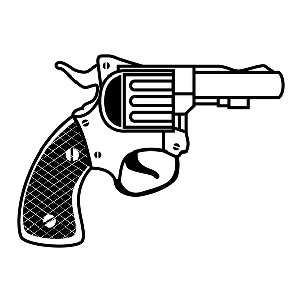 Revolver weapon handgun — Stock Vector