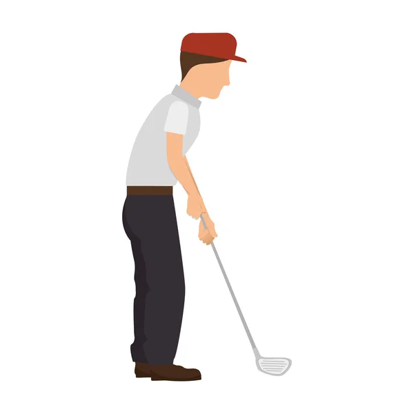 Jugador de golf de dibujos animados — Archivo Imágenes Vectoriales