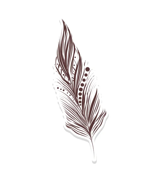 Φτερό boho διακόσμηση — Διανυσματικό Αρχείο