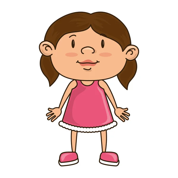 Girl kid cartoon — Stock Vector