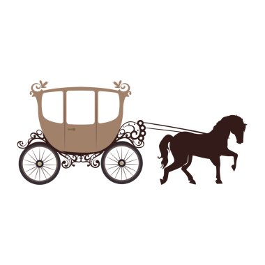 horse carriage behicle clipart