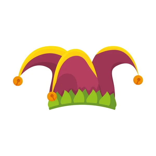 Sombrero bufón payaso — Vector de stock