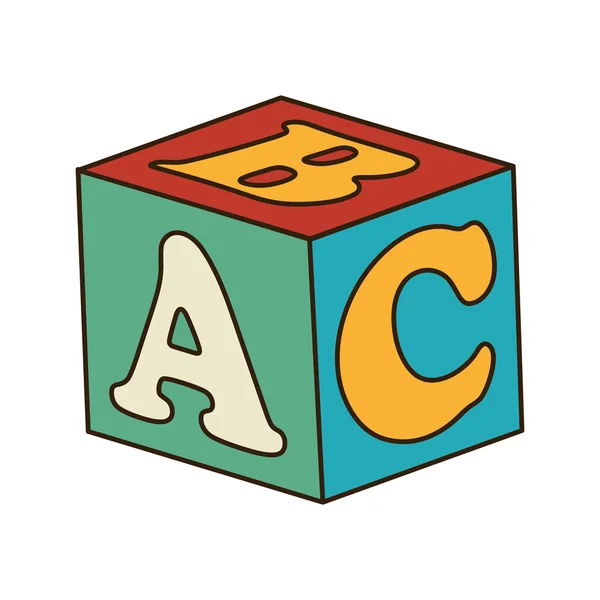 Cubo ABC crianças brinquedo —  Vetores de Stock