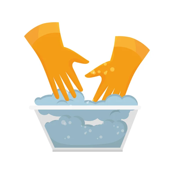 Hand wash basket — Stock Vector