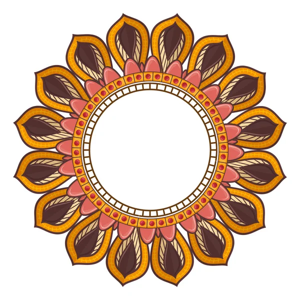Boho infödda mandala dekoration — Stock vektor