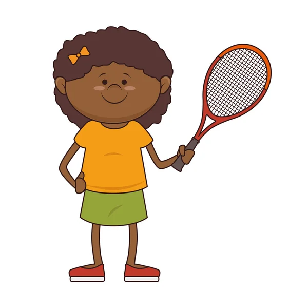 Kindertennisspieler — Stockvektor