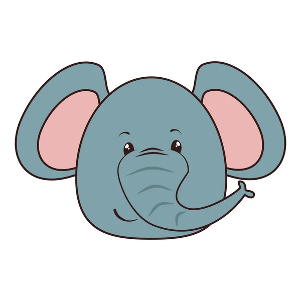 Elefante animale cartone animato — Vettoriale Stock