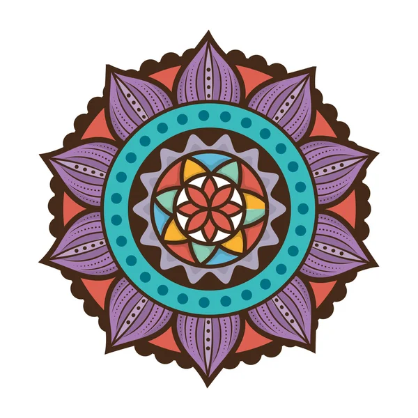 Mandala bohemien decorazione etnica — Vettoriale Stock