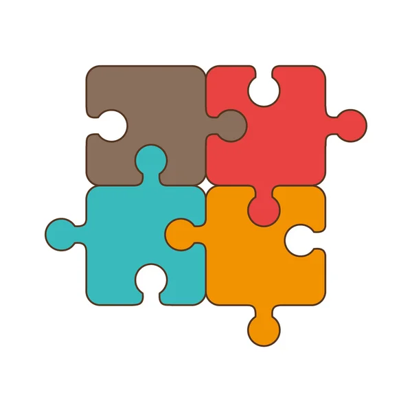 Puzzle puzzle pezzo — Vettoriale Stock