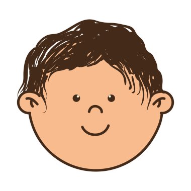 Çocuk gülümseyen çizgi film