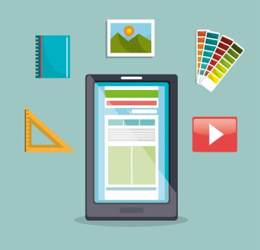 Web Tasarım online medya simgesi
