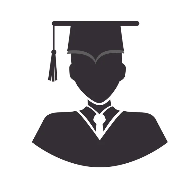 Academic graduation man — Stock Vector