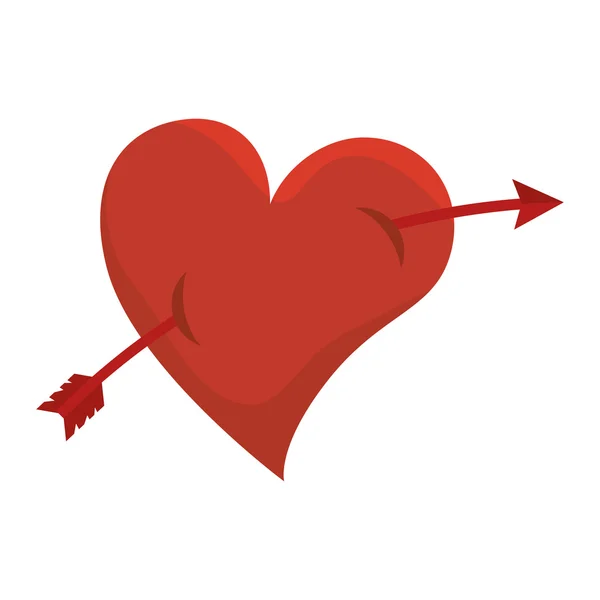 Arrow heart love design — Stock Vector