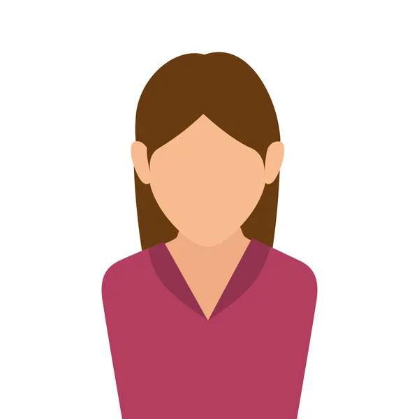 Avatar chica mujer — Vector de stock