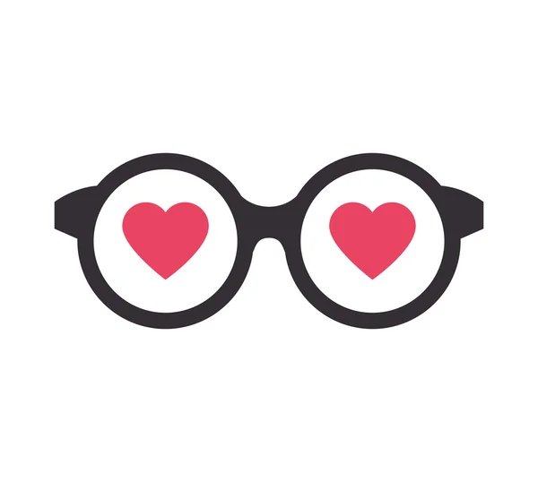 Lunettes coeur amour — Image vectorielle