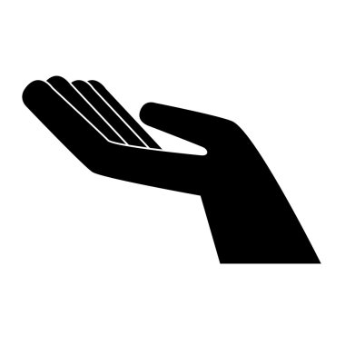 simgesi tasarım tutan el palm