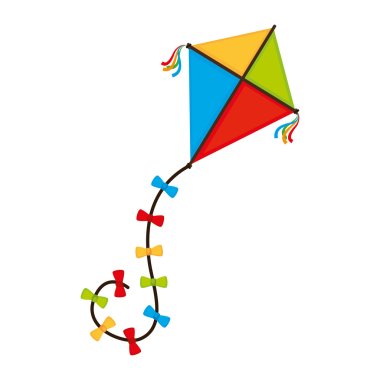 kite wing festival fun isolated clipart